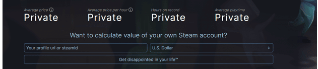 steam account is private