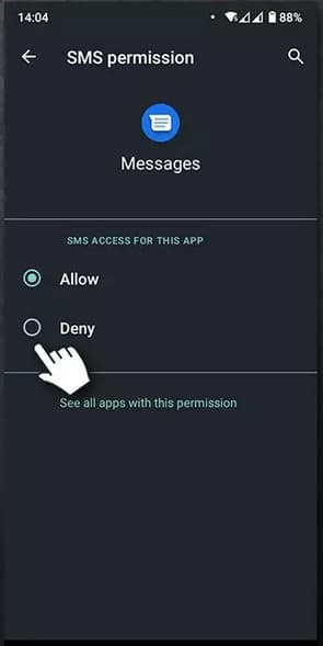 uncheck all permissions