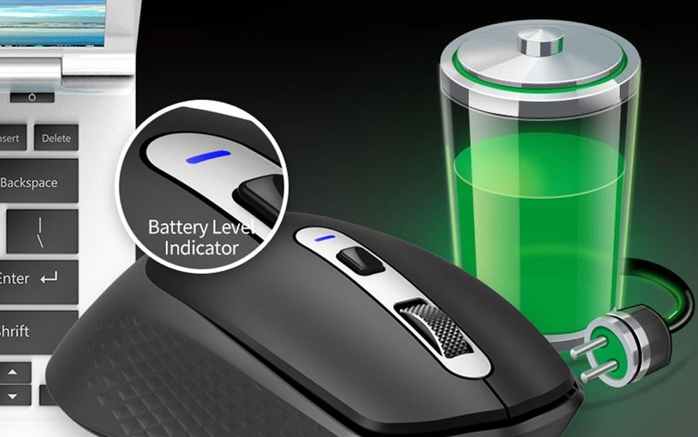 wireless mouse power and Charge